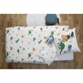 Parure de lit réversible enfant motifs dinosaures - 140 x 200 cm