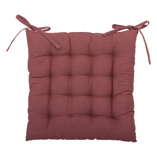 Galette de chaise ANJALI - 38 x 38 cm - Prune