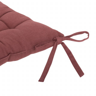 Galette de chaise ANJALI - 38 x 38 cm - Prune