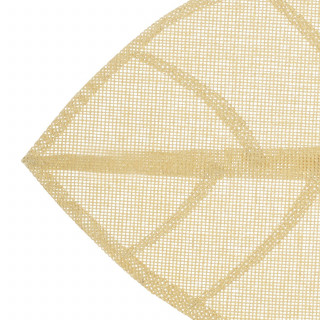 Lot de 6 sets de table motif feuille - 50 x 33 cm - Naturel