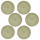 Lot de 6 sets de table tressés AFHIR - Diam. 38 cm - Vert Olive