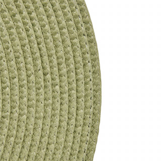 Lot de 6 sets de table tressés AFHIR - Diam. 38 cm - Vert Olive