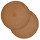 Lot de 2 sets de table tressés AFHIR - Diam. 38 cm - Terracotta