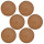 Lot de 6 sets de table tressés AFHIR - Diam. 38 cm - Terracotta