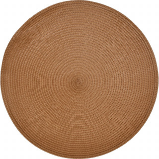 Lot de 6 sets de table tressés AFHIR - Diam. 38 cm - Terracotta