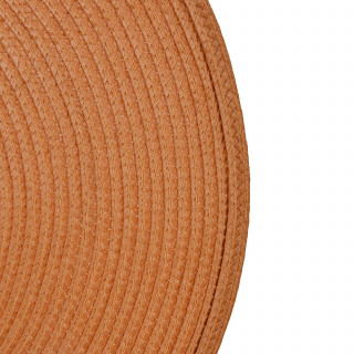 Lot de 6 sets de table tressés AFHIR - Diam. 38 cm - Terracotta