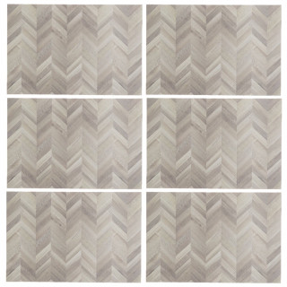 Lot de 6 sets de table effet chevrons AUTHENTIQUE - 45 x 30 cm