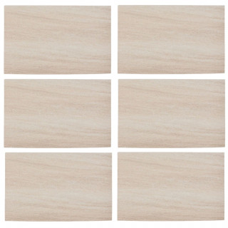 Lot de 6 sets de table effet travertin AUTHENTIQUE - 45 x 30 cm