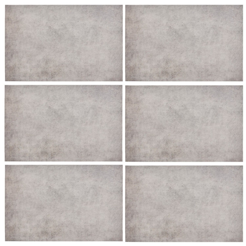 Lot de 6 sets de table effet béton AUTHENTIQUE - 45 x 30 cm Lot de 6 sets de table effet béton AUTHENTIQUE - 45 x 30 cm
