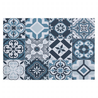 Lot de 6 sets de table mosaïque carreaux de ciment - 45 x 30 cm - Bleu