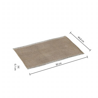 Lot de 6 sets de table à franges - 45 x 30 cm - Naturel