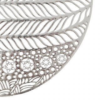 Lot de 2 sets de table boule de Noël - Diam 38 cm - Argent