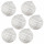 Lot de 6 sets de table boule de Noël - Diam 38 cm - Argent