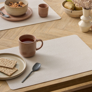 Lot de 6 sets de table effet écailles MIRA - 49 x 33 cm - Crème