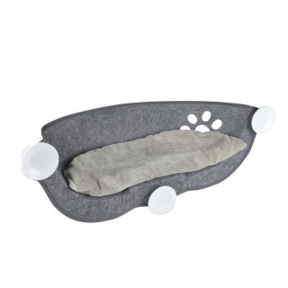 Hamac de fenêtre pour chat - Gris