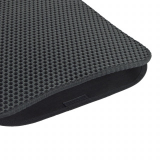 Tapis de litière pour chat avec récupérateur - Noir
