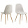 Lot de 4 chaises de salle à manger CLELIA - Gris clair