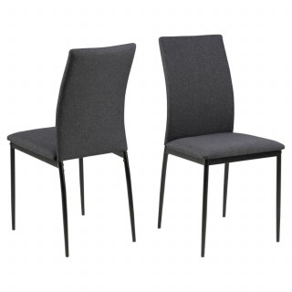 Lot de 4 chaises de salle à manger MIDENA - Gris foncé