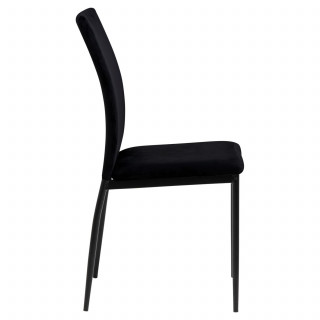 Lot de 4 chaises de salle à manger tissu Dublin MIDENA - Noir