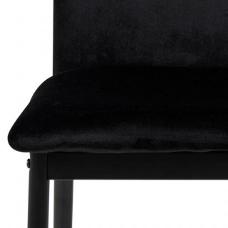 Lot de 4 chaises de salle à manger tissu Dublin MIDENA - Noir