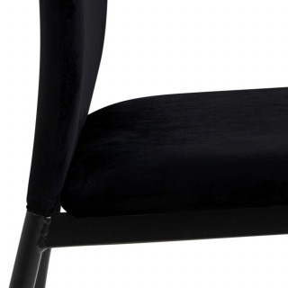 Lot de 4 chaises de salle à manger tissu Dublin MIDENA - Noir
