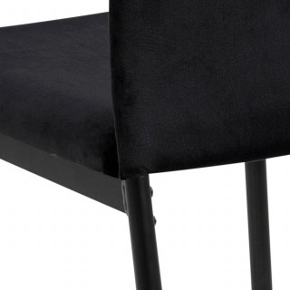 Lot de 4 chaises de salle à manger tissu Dublin MIDENA - Noir