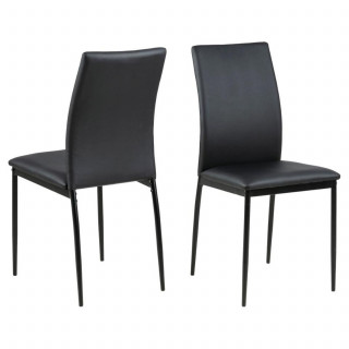 Lot de 4 chaises de salle à manger MIDENA - Noir