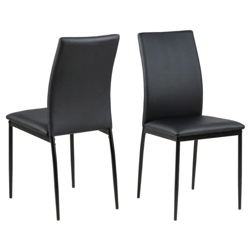 Lot de 4 chaises de salle à manger MIDENA - Noir