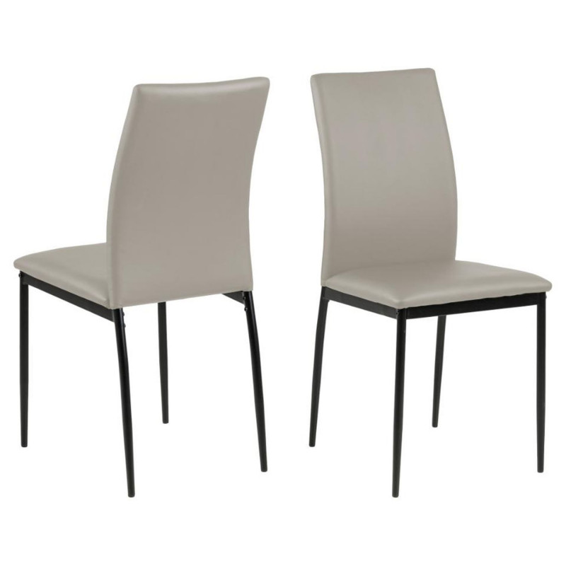 Lot de 4 chaises de salle à manger MIDENA - Taupe