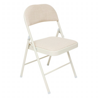Chaise pliante en tissu chiné FLEXY - Beige