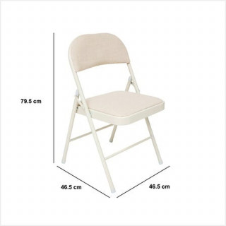 Chaise pliante en tissu chiné FLEXY - Beige