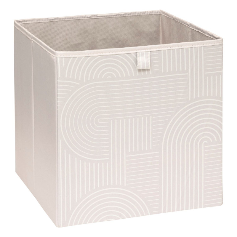 Boîte de rangement ARCHE - L. 31 x l. 31 x H. 31 cm - Beige