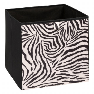 Boîte de rangement ZEBRA - L. 31 x l. 31 x H. 31 cm - Noir