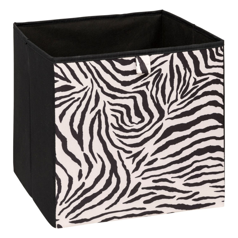 Boîte de rangement ZEBRA - L. 31 x l. 31 x H. 31 cm - Noir