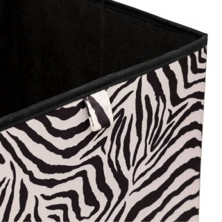 Boîte de rangement ZEBRA - L. 31 x l. 31 x H. 31 cm - Noir