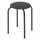 Tabouret d'appoint en métal et tissu chiné FLEXY - Gris foncé
