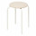 Tabouret d'appoint en métal et tissu chiné FLEXY - Beige