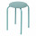 Tabouret d'appoint en métal et tissu chiné FLEXY - Vert Céladon