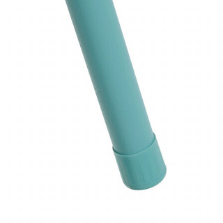 Tabouret d'appoint en métal et tissu chiné FLEXY - Vert Céladon