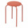 Tabouret d'appoint en métal et tissu chiné FLEXY - Sienne