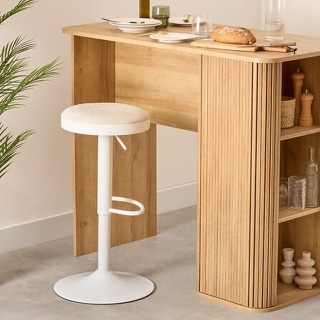 Lot de 2 tabourets de bar en métal ILSA - Ivoire