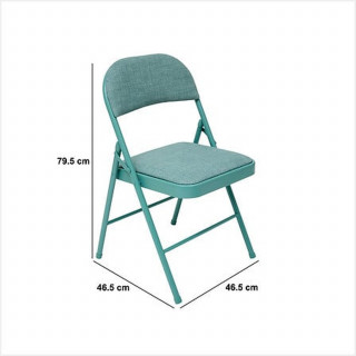 Lot de 4 chaises pliantes en tissu chiné FLEXY - Vert