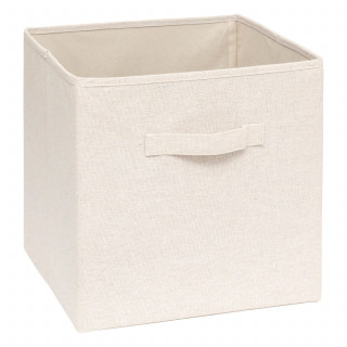 Lot 2 boîtes de rangement TIDY BOX - L. 31 x l. 31 x H. 31 cm - Beige