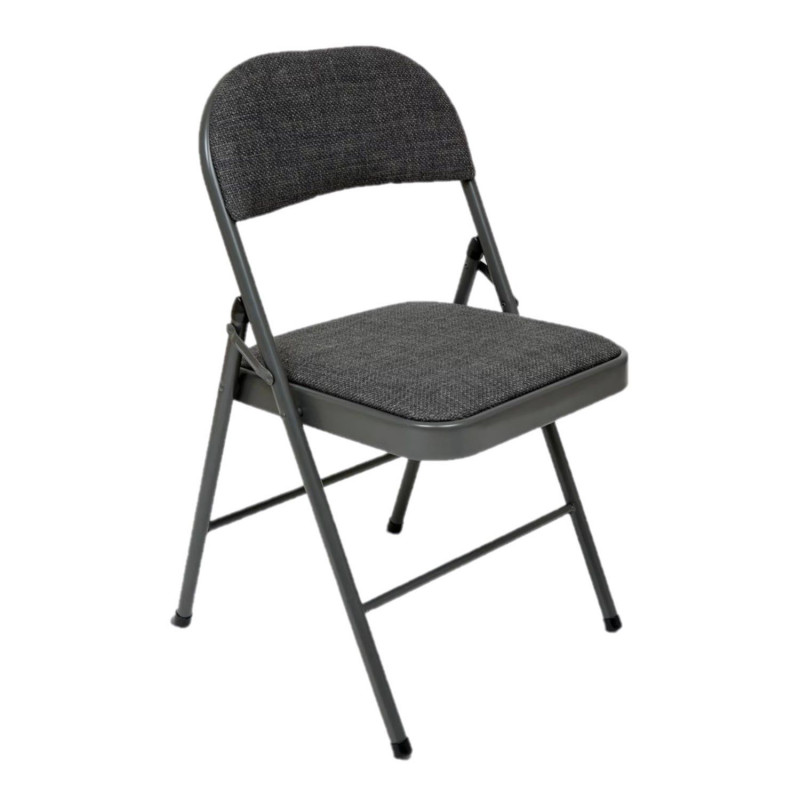Chaise pliante en tissu chiné FLEXY - Gris