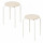 Lot de 2 tabourets d'appoint en métal et tissu chiné FLEXY - Beige
