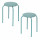 Lot de 2 tabourets d'appoint en métal et tissu chiné FLEXY - Vert Céladon