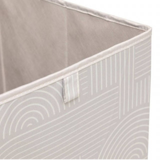 Lot de 2 boîtes de rangement ARCHE - L. 31 x l. 31 x H. 31 cm - Beige