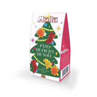 Pâtes de fruits Les Décors de Noël - Poires, griottes, orange sanguine - Boîte 180g