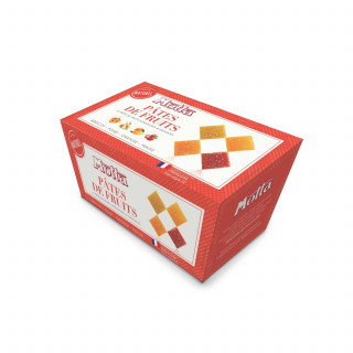 Ballotin 16 carrés de fruits - Boîte 200g