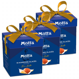 Lot 3x Boite cadeau 18 marrons glacés - Boîte 300g